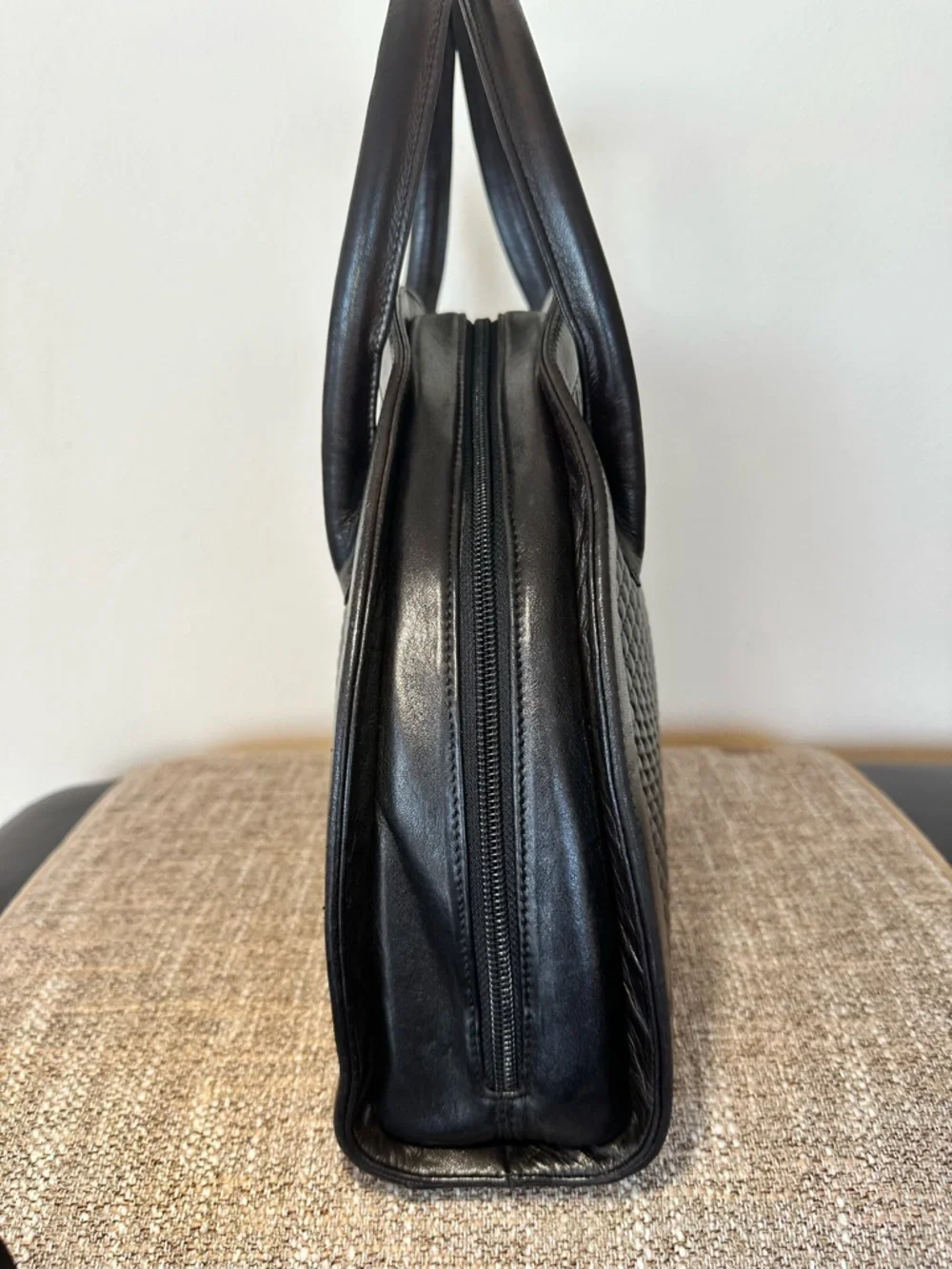 Bally Quilted Leather Dome Satchel Dark Chocolate Brown Double Tassel Vintage - Picture 12 of 15